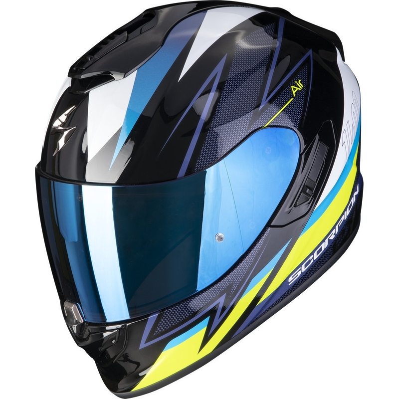 Kask integralny Scorpion EXO-1400 EVO Air Thelios czarno-niebiesko-żółty