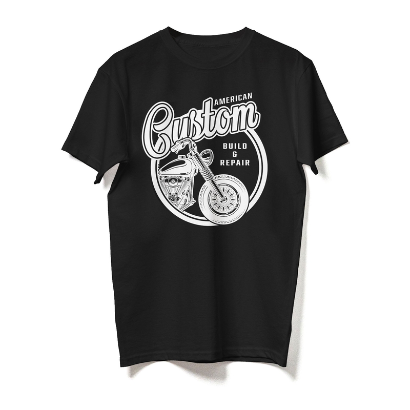 T-shirt RSA American Custom czarny