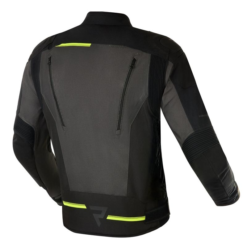 Kurtka motocyklowa Rebelhorn Borg czarno-ciemno szaro-fluo żółta