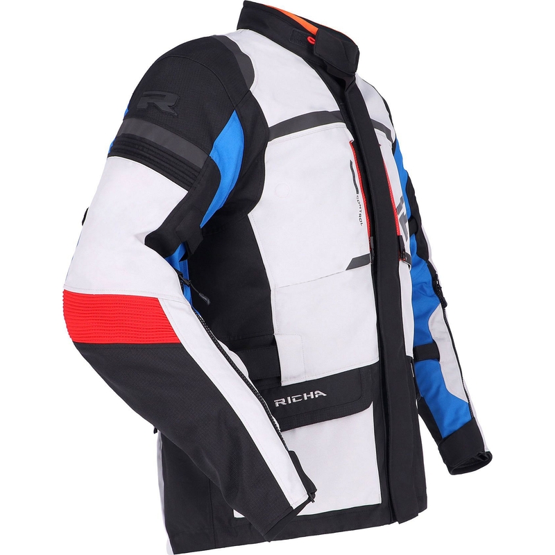 Kurtka motocyklowa RICHA Brutus GTX szaro-niebiesko-czerwona wyprzedaż