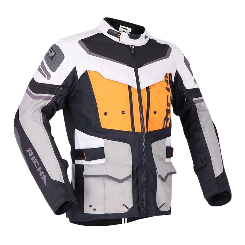 Kurtka motocyklowa RICHA Infinity 2 Adventure szaro-pomarańczowa wyprzedaż