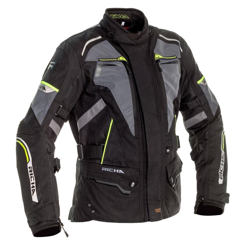 Damska kurtka motocyklowa RICHA Infinity 2 Flare szaro-żółta wyprzedaż