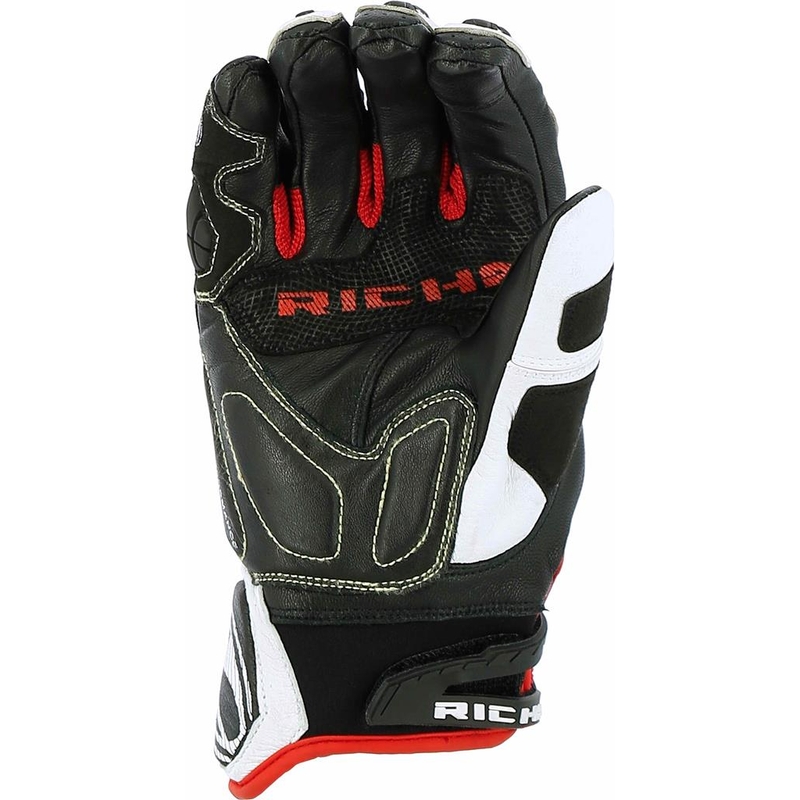 Rękawice motocyklowe RICHA Stealth czarno-czerwono-białe wyprzedaż