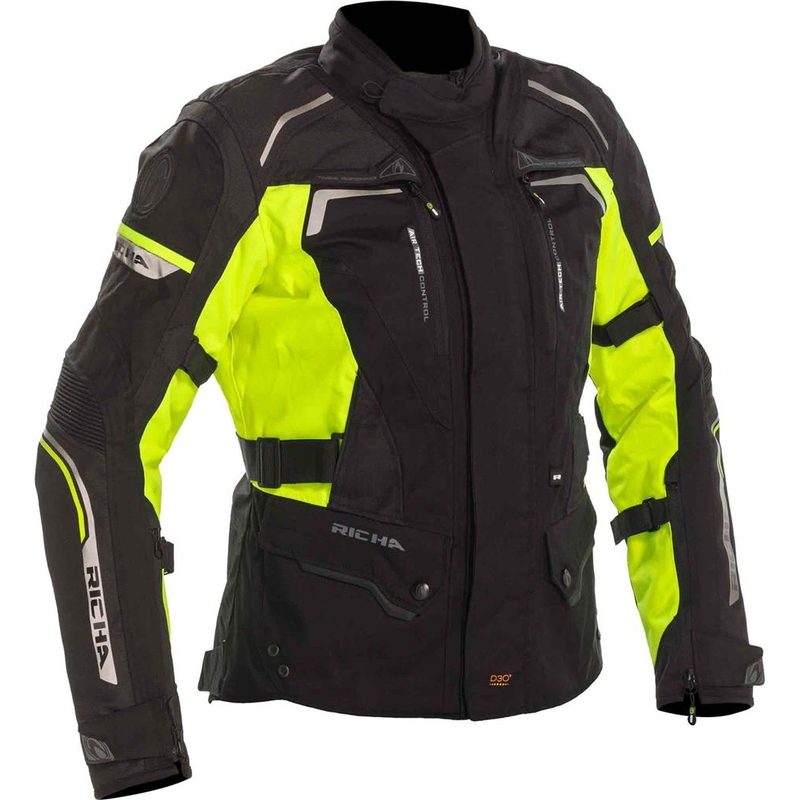 Damska kurtka motocyklowa RICHA Infinity 2 black-fluo yellow wyprzedaż