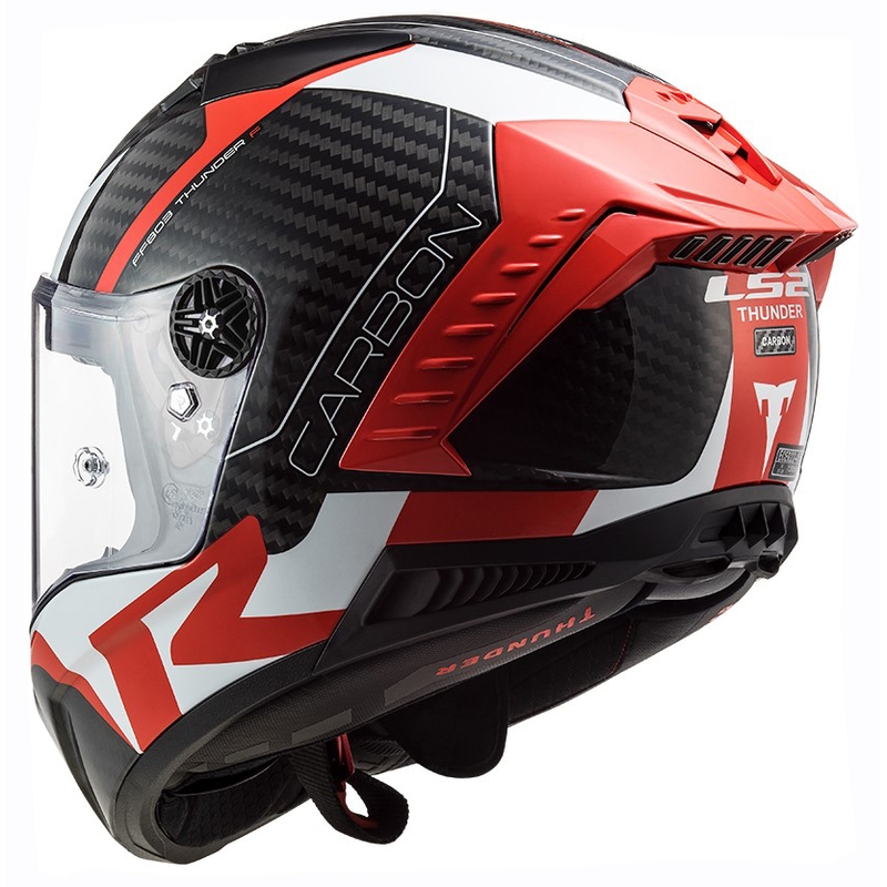 LS2 FF805 Thunder C Racing1 kask motocyklowy integralny czarno-biało-czerwony