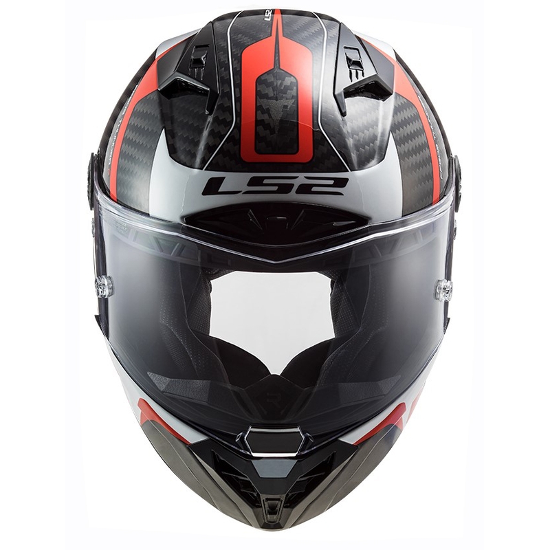 LS2 FF805 Thunder C Racing1 kask motocyklowy integralny czarno-biało-czerwony