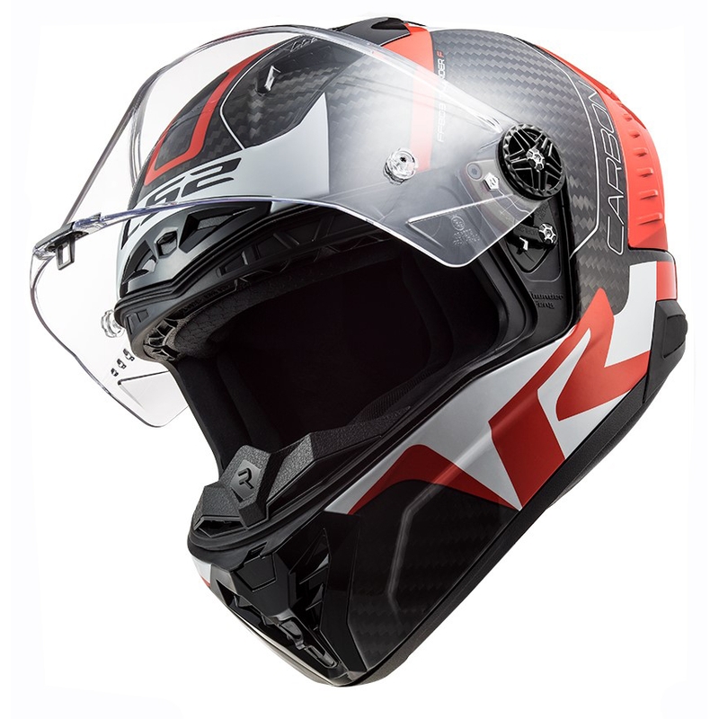 LS2 FF805 Thunder C Racing1 kask motocyklowy integralny czarno-biało-czerwony