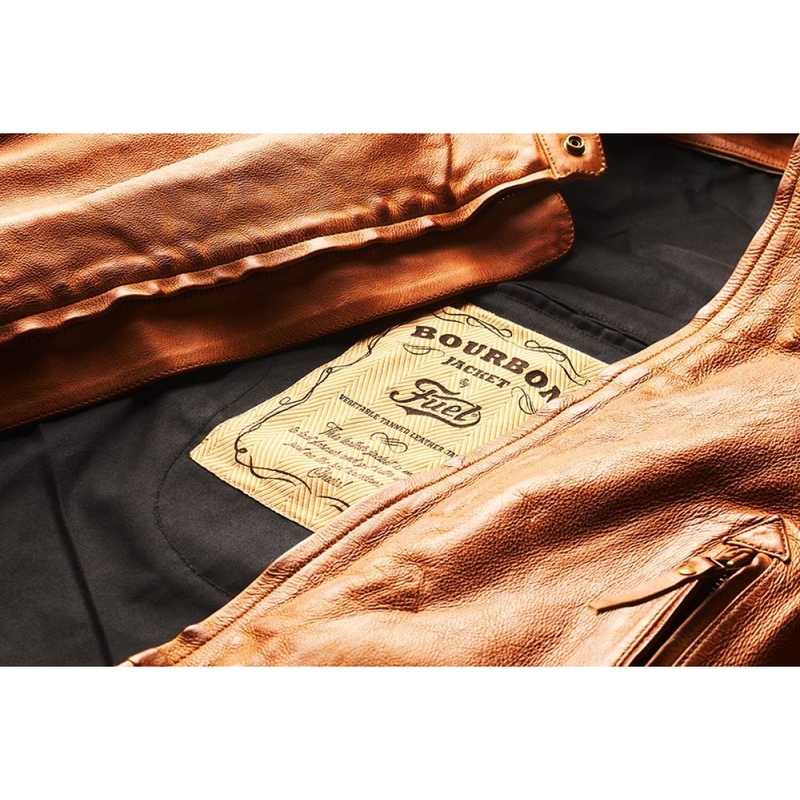Skórzana kurtka motocyklowa Fuel Bourbon Brown wyprzedaż