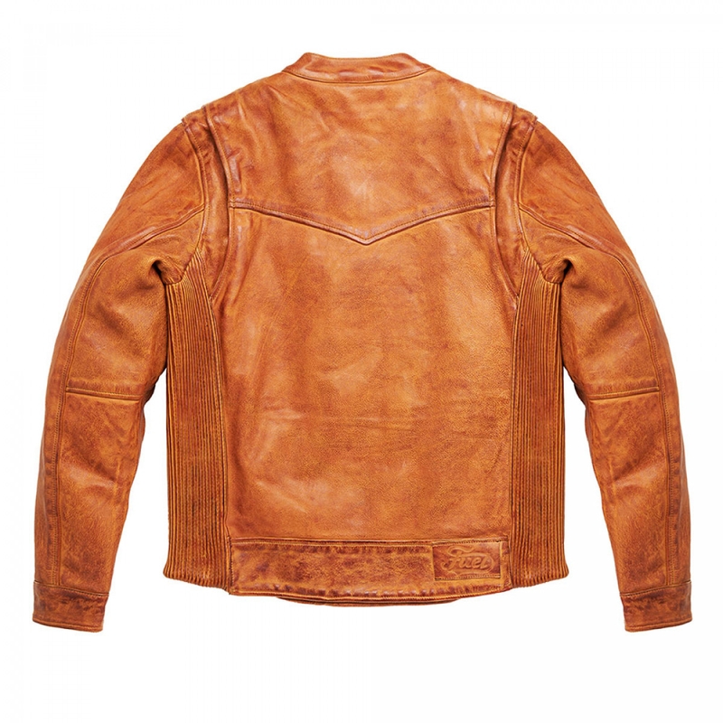 Skórzana kurtka motocyklowa Fuel Bourbon Brown wyprzedaż