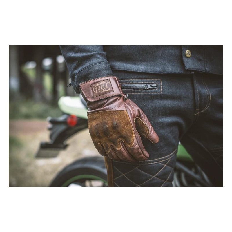 Rękawice motocyklowe Fuel Rodeo brązowe
