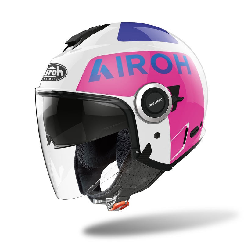 Kask motocyklowy otwarty Airoh Helios Up 2022 różow wyprzedaż