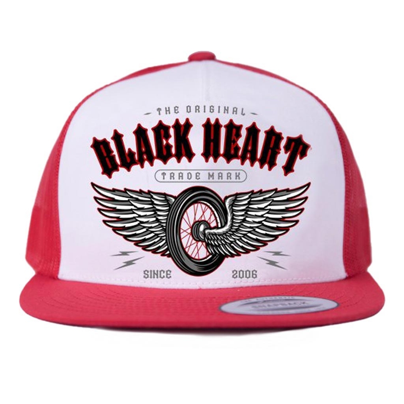 Czapka Black Heart Wings red