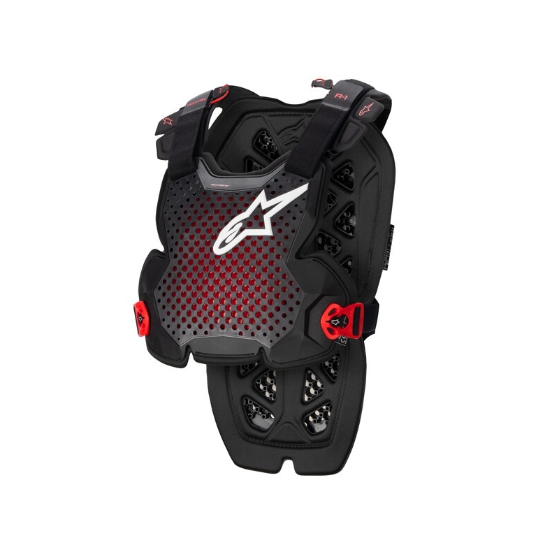 Ochraniacz klatki piersiowej Alpinestars A-1 PRO czarno-antracytowo-czerwony