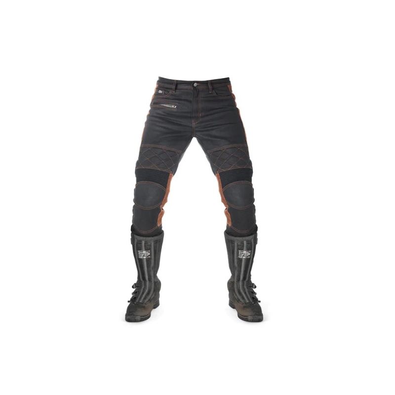 Spodnie motocyklowe Fuel Sergeant 2 woskowane brązowo-czarne