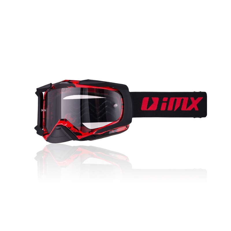 Gogle motocrossowe iMX Dust Graphic czerwono-czarne