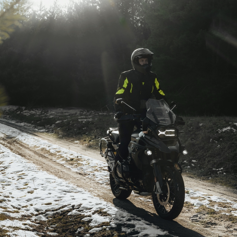 Kurtka motocyklowa Rebelhorn Hardy II czarna-fluo żółta wyprzedaż