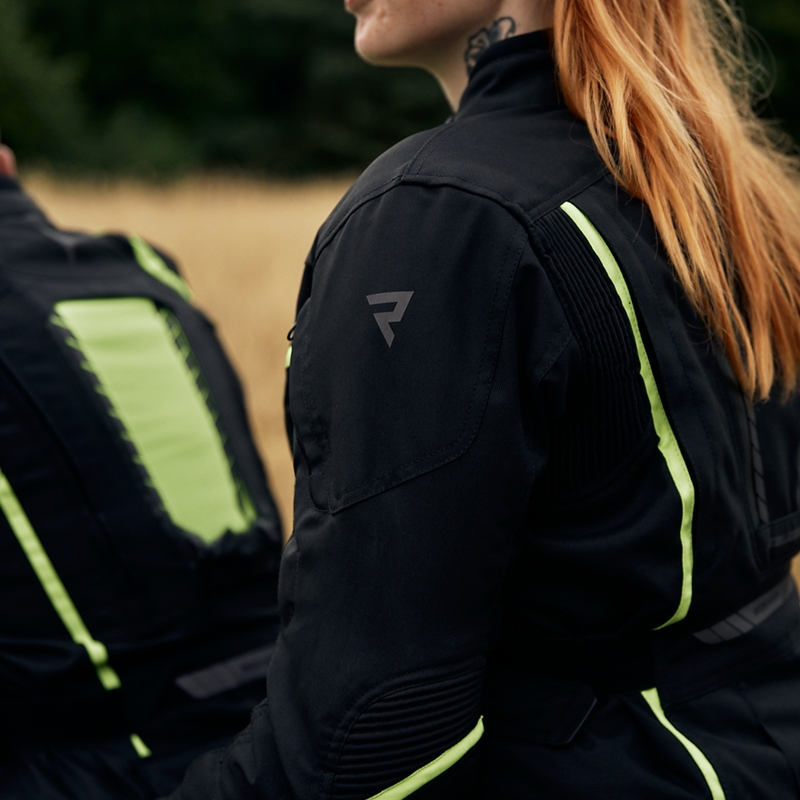 Damska kurtka moto Rebelhorn Hiker III black-fluo yellow wyprzedaż