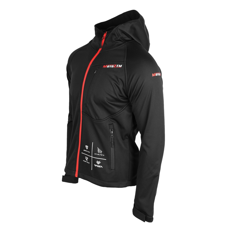 Kurtka softshell MotoZem Racing Team czarno-czerwona