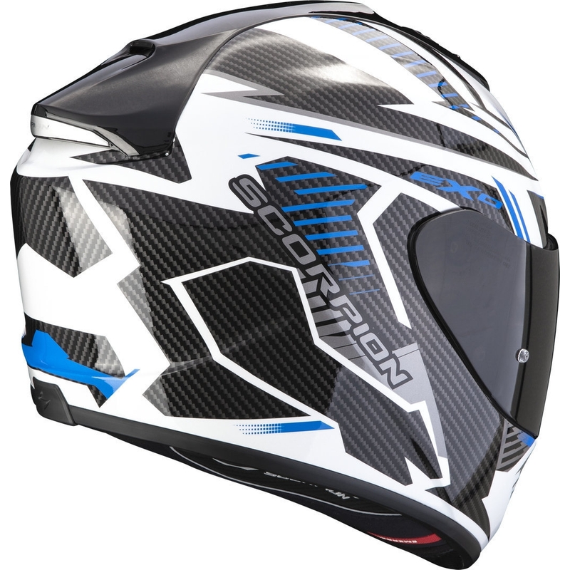 Integralny kask motocyklowy Scorpion EXO-1400 EVO Air Shell biało-niebieski