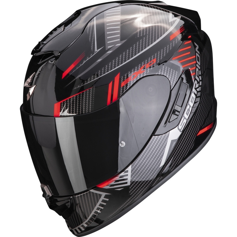 Integralny kask motocyklowy Scorpion EXO-1400 EVO Air Shell czarno-czerwony