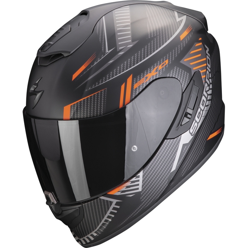 Integralny kask motocyklowy Scorpion EXO-1400 EVO Air Shell czarno-pomarańczowy mat