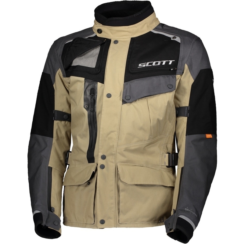 Kurtka motocyklowa SCOTT Voyager Dryo brązowo-szara