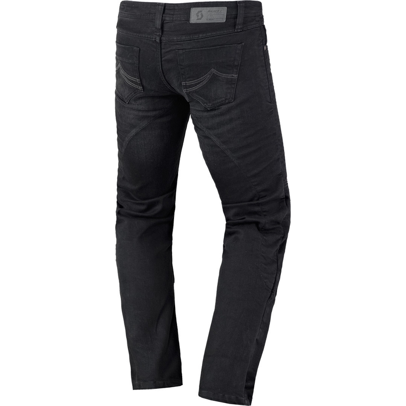 Damskie dżinsy motocyklowe SCOTT Denim Stretch w kolorze czarnym