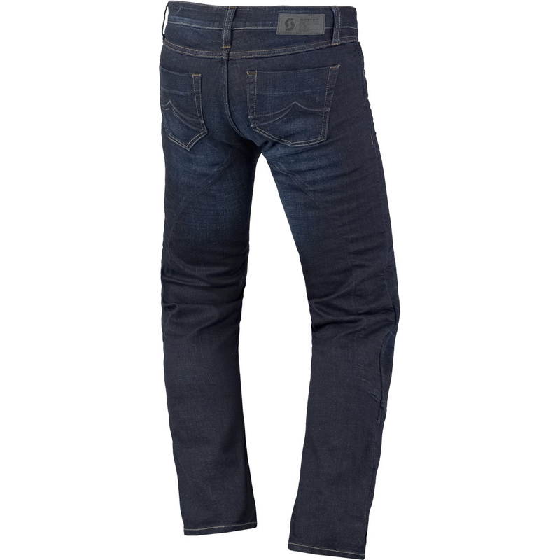 Damskie jeansy motocyklowe SCOTT Denim Stretch w kolorze niebieskim