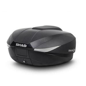 Top case SHAD SH58X D0B58206B Carbon (expandable concept) with PREMIUM lock and backrest