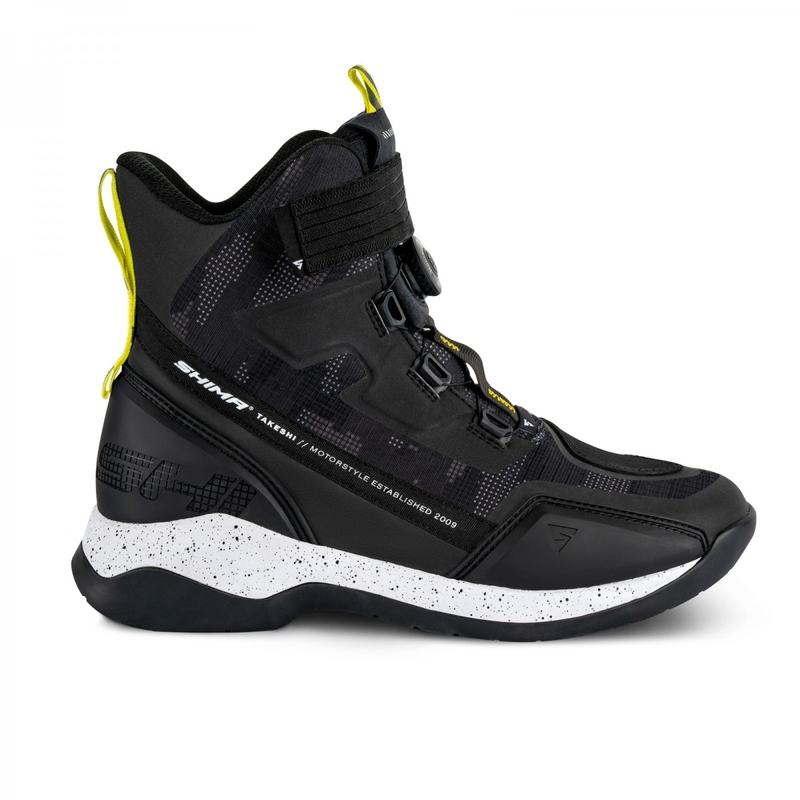 Buty motocyklowe Shima Takeshi czarno-kamuflażowo-fluo-żółte