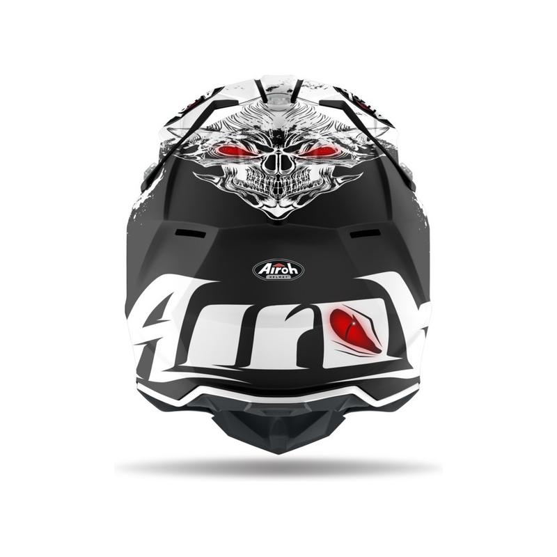 Dziecięcy kask motocrossowy Airoh Wraap Youth Beast czarno-biały