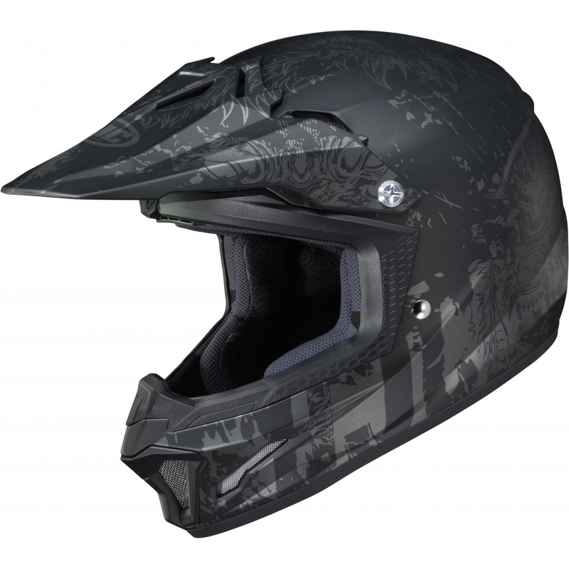 Dziecięcy kask motocrossowy HJC CL-XY II Creeper MC5SF czarno-szary