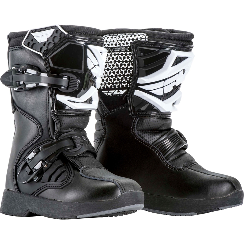 Dziecięce buty motocyklowe FLY Racing NEW Maverik Mini czarno-białe