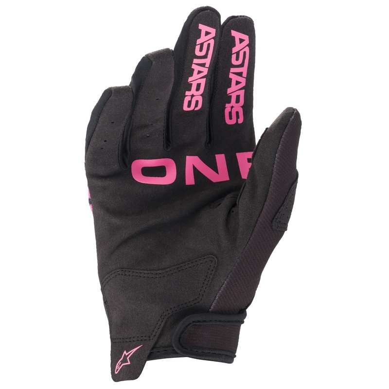 Dziecięce rękawice motocrossowe Alpinestars Radar czarno-zielono-fluoróżowe