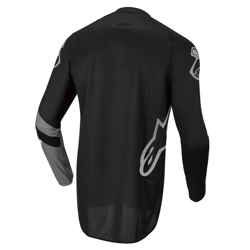 Dziecięca koszulka motocrossowa Alpinestars Racer Graphite czarno-szara
