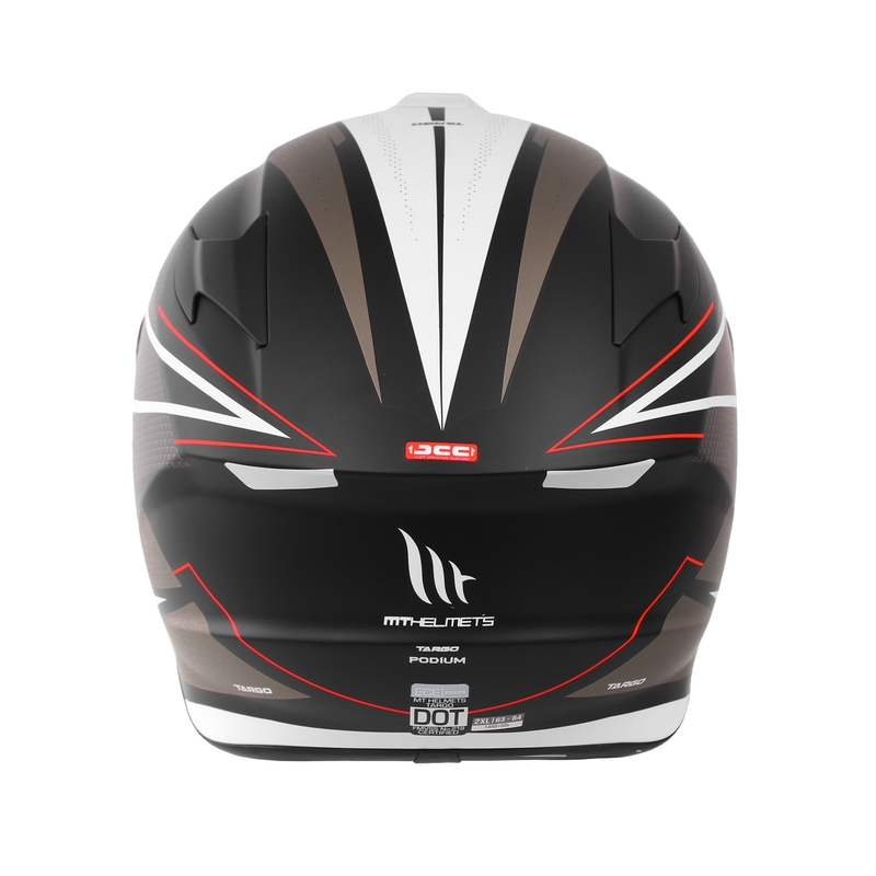 Integralny kask motocyklowy MT Targo Podium B0 czarno-szaro-biały wyprzedaż
