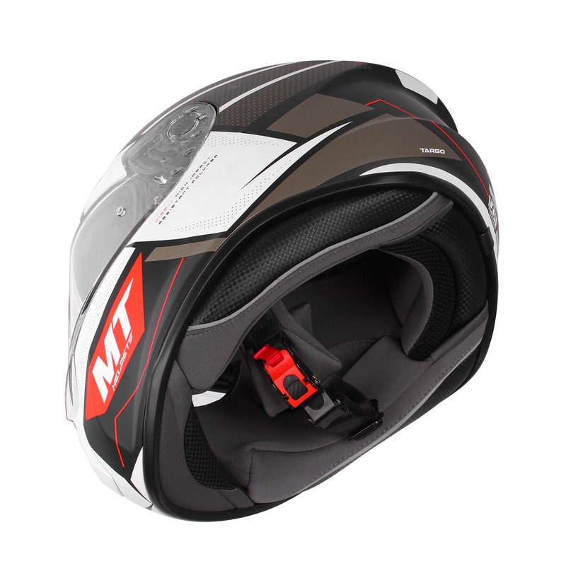 Integralny kask motocyklowy MT Targo Podium B0 czarno-szaro-biały wyprzedaż