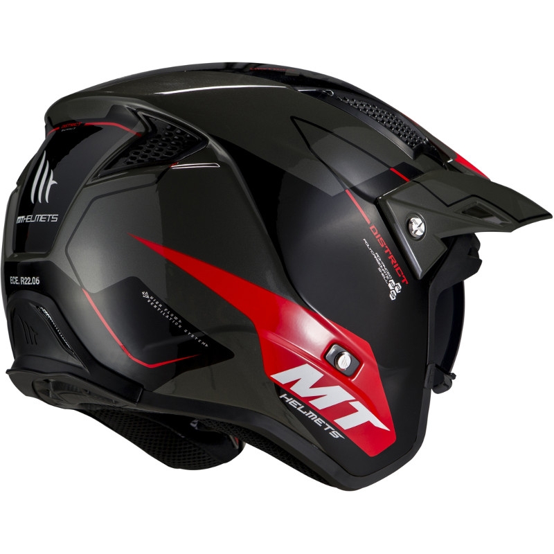Otwarty kask trialowy MT District SV Summit H5 czarno-czerwony