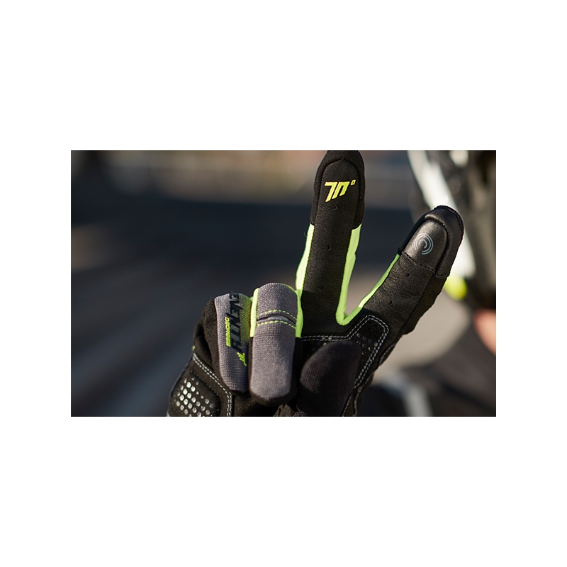 Rękawice motocyklowe SEVENTY DEGREES SD-C48 black-fluo yellow