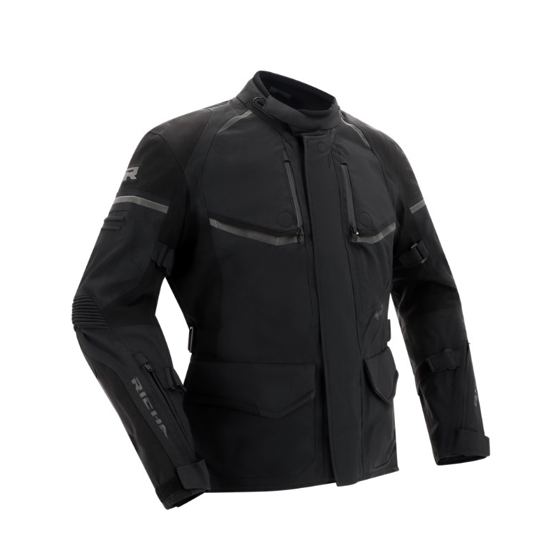 Kurtka motocyklowa RICHA Atlantic 2 Gore-Tex czarna wyprzedaż