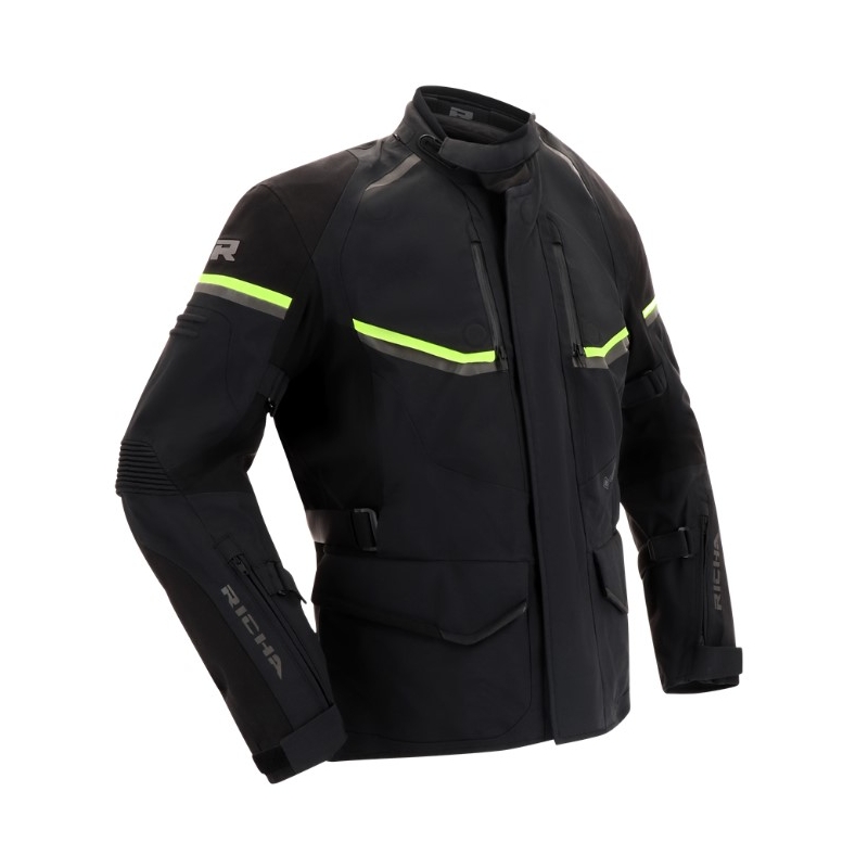 Kurtka motocyklowa RICHA Atlantic 2 Gore-Tex black-fluo yellow wyprzedaż