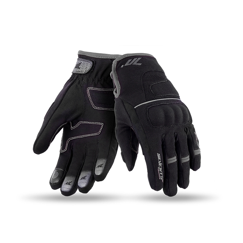 Rękawice motocyklowe SEVENTY DEGREES SD-C43 czarno-szare