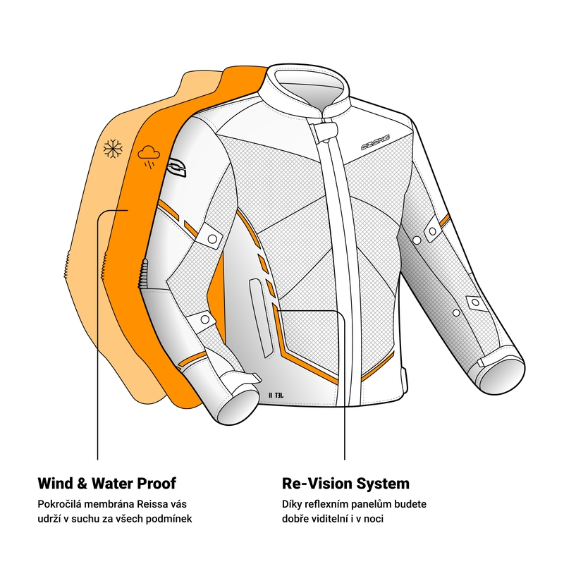 Kurtka motocyklowa Ozone Jet II czarno-fluo żółta wyprzedaż