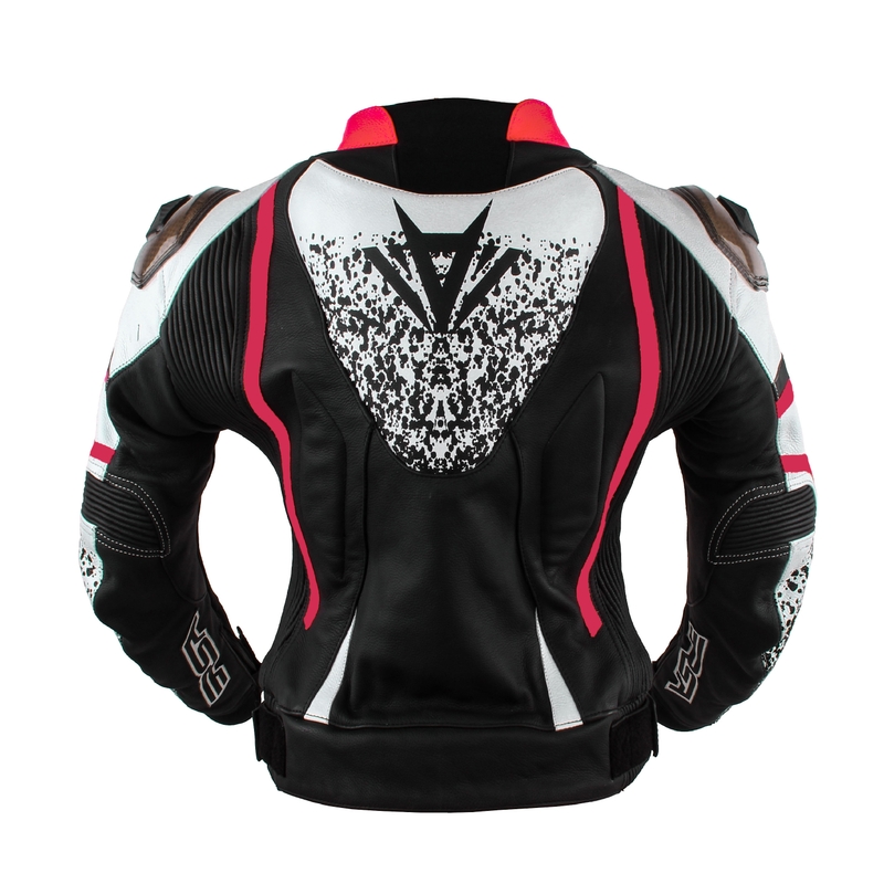 Damska kurtka motocyklowa RSA Flow II black-white-pink wyprzedaż