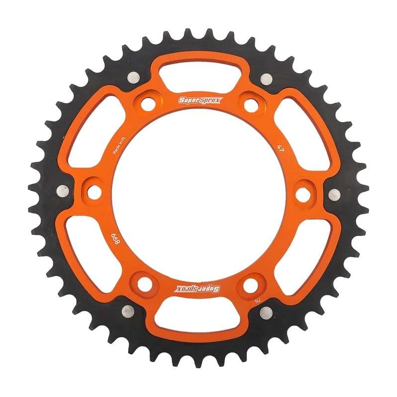 Rear sprocket SUPERSPROX STEALTH orange 47T, 525