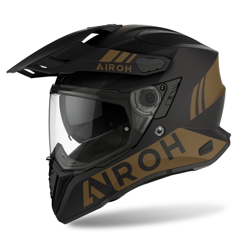 Kask enduro Airoh Commander Factor czarno-złoty výprodej wyprzedaż