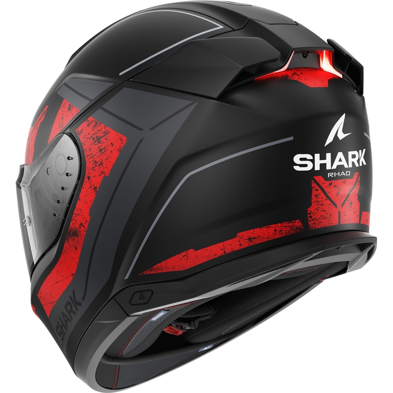 Kask motocyklowy integralny SHARK Skwal i3 Rhad czarno-szaro-czerwony matowy