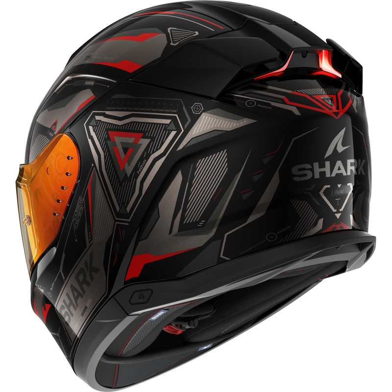 Kask motocyklowy integralny SHARK Skwal i3 Linik czarno-szaro-czerwony