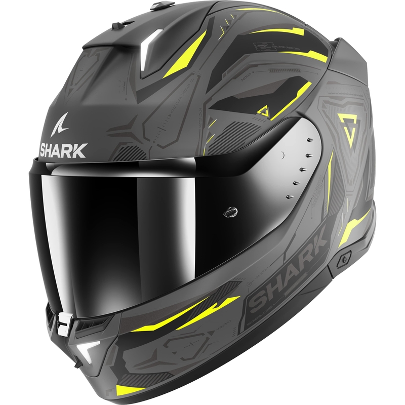 Kask motocyklowy integralny SHARK Skwal i3 Linik szaro-żółty matowy