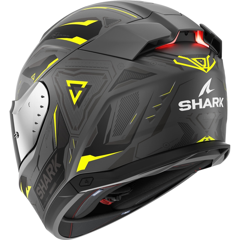 Kask motocyklowy integralny SHARK Skwal i3 Linik szaro-żółty matowy